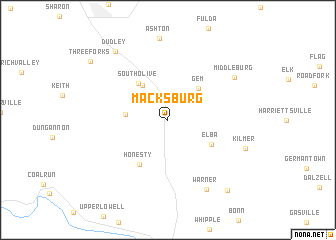 map of Macksburg