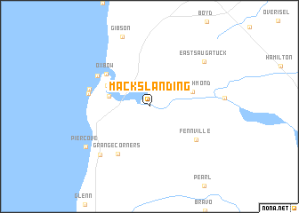 map of Macks Landing