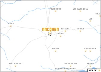 map of Macomer