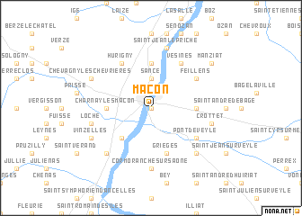 map of Mâcon