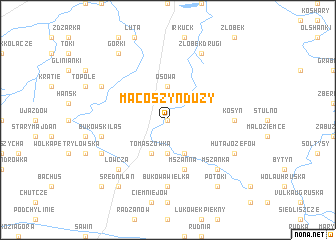 map of Macoszyn Duży