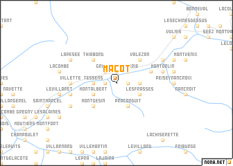 map of Mâcot