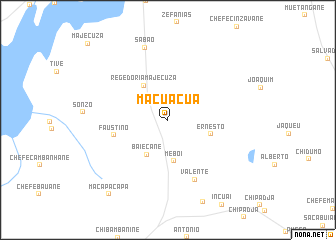 map of Macuácua