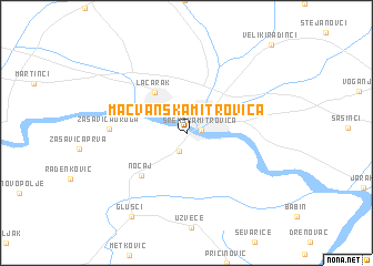 map of Mačvanska Mitrovica