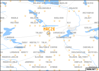 map of Mącze