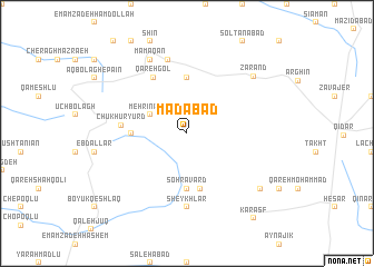 map of Mādābād