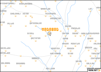 map of Mādābād