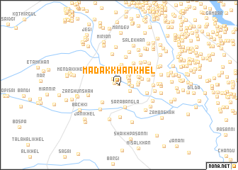 map of Madāk Khān Khel
