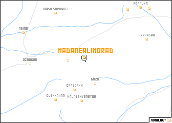 map of Ma‘dan-e ‘Alīmorād