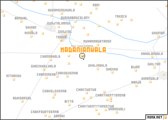 map of Mādaniānwāla