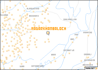 map of Madār Khān Baloch