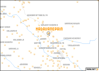map of Mādavān-e Pā\