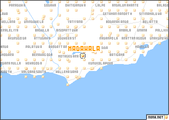 map of Madawala