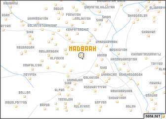 map of Maḑba‘ah