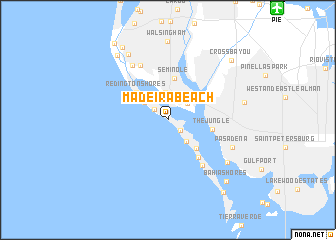 map of Madeira Beach