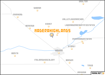 map of Madera Highlands