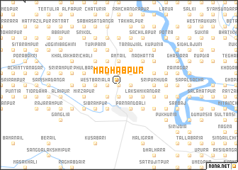 map of Mādhabpur