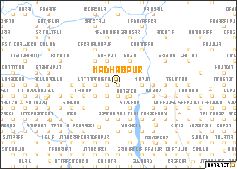 map of Mādhabpur