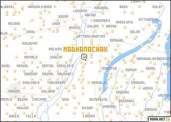 map of Madhana Chak