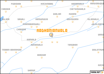 map of Madhāniānwāla