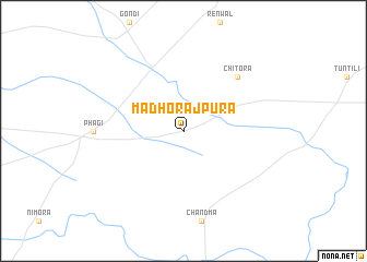 map of Mādhorājpura