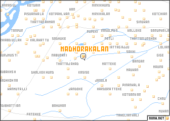 map of Madhora Kalān