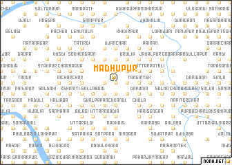 map of Mādhupur