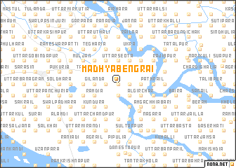 map of Madhya Bengrāi