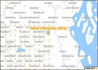 map of Madhya Dighalkāndi