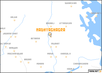 map of Madhya Ghāgra