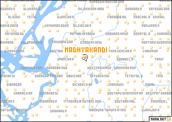 map of Madhyakāndi