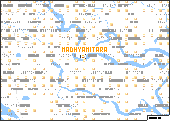 map of Madhya Mitara