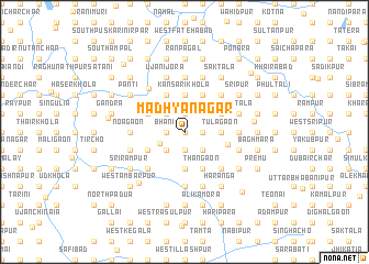 map of Madhyanagar