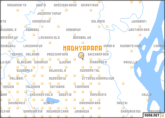 map of Madhyapāra