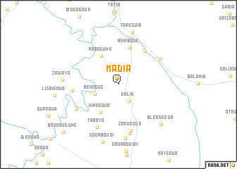 map of Madia