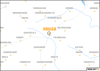 map of Madiga
