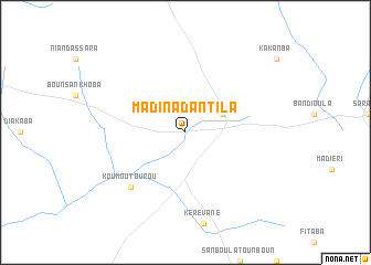 map of Madina Dantila