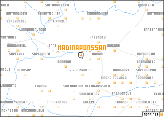 map of Madina Ponssan