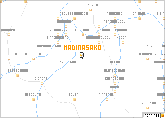 map of Madina Sako