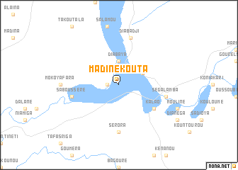 map of Madinékouta