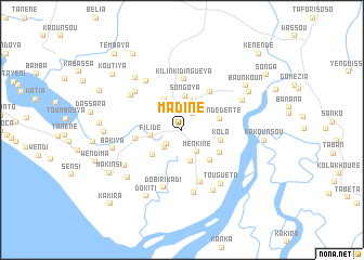 map of Madiné