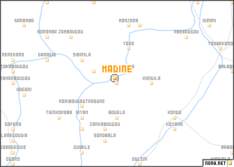 map of Madiné