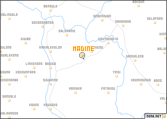 map of Madiné