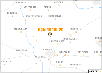 map of Madisonburg