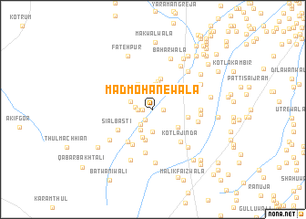 map of Mad Mohānewāla