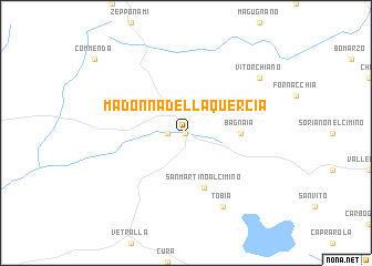 map of Madonna della Quercia