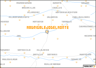 map of Madrigalejo del Monte