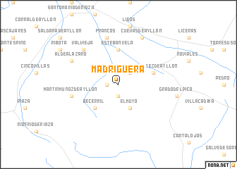 map of Madriguera