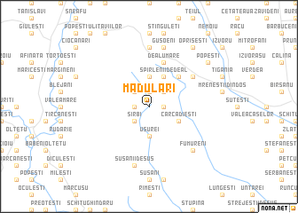 map of Mădulari