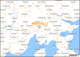 map of Maehyŏl-li